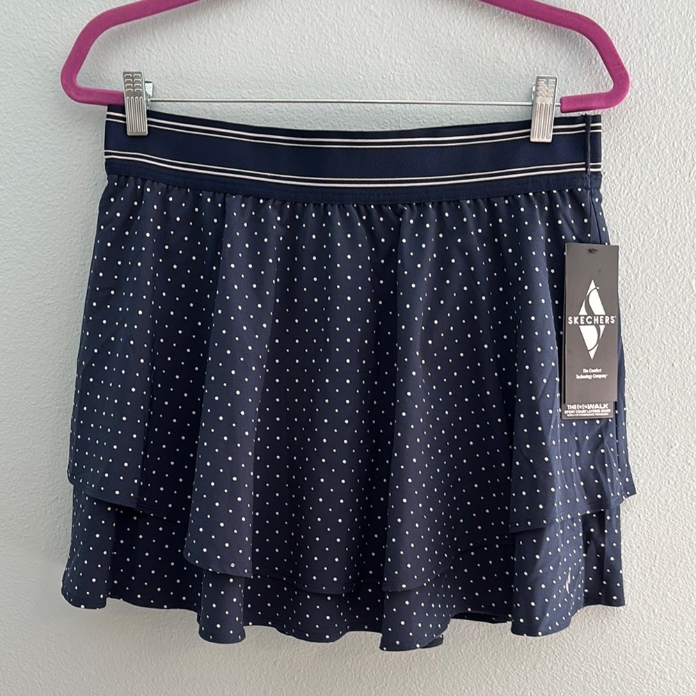 Skechers Blue and White Tiered Skater Skort